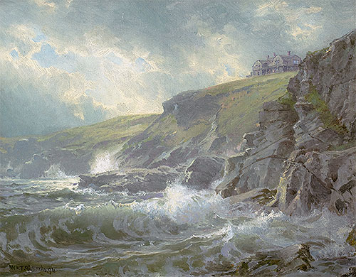 View of the Artist's Home, Graycliff, Newport, Rhode Island | William Trost Richards | Painting Reproduction