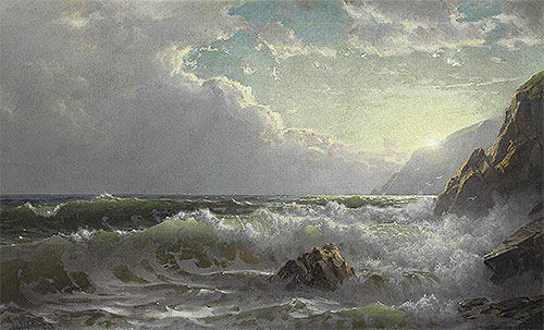 Off the Coast of Cornwall, 1904 | William Trost Richards | Painting Reproduction