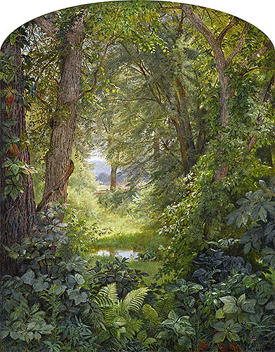 Woodland Landscape (Woodland Glade), 1860 | William Trost Richards | Gemälde Reproduktion