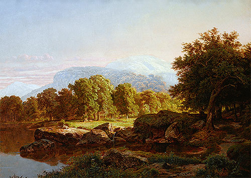 Summer Landscape, 1859 | William Trost Richards | Gemälde Reproduktion