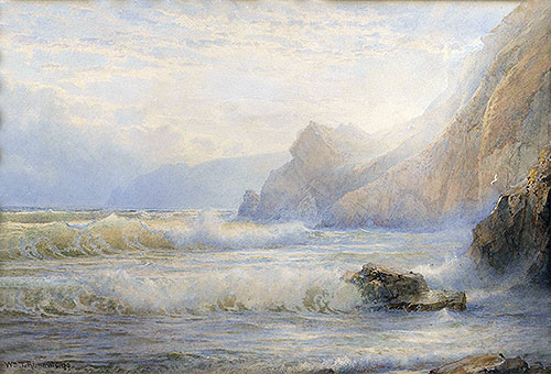 Crashing Waves, 1899 | William Trost Richards | Gemälde Reproduktion
