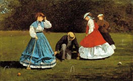 Croquet Scene, 1866 von Winslow Homer | Gemälde-Reproduktion