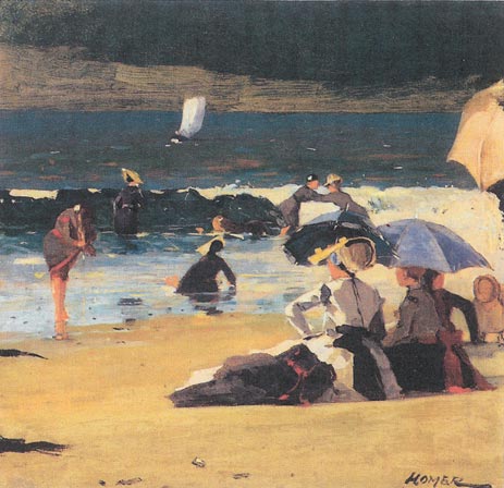 By the Shore, c.1870 by Winslow Homer | Painting Reproduction