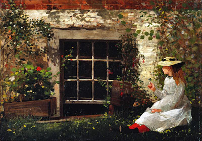 The Four-Leaf Clover, 1873 by Winslow Homer | Painting Reproduction