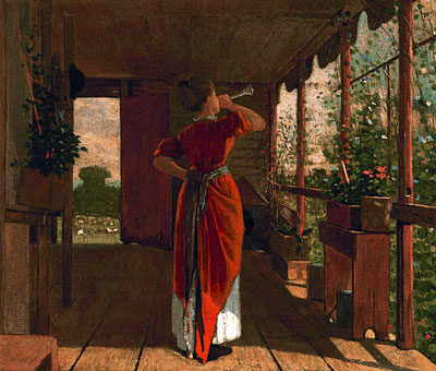 The Dinner Horn, 1873 | Winslow Homer | Painting Reproduction