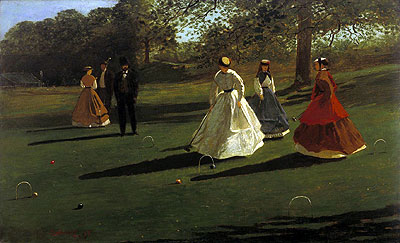 Croquet Players, 1865 by Winslow Homer | Painting Reproduction