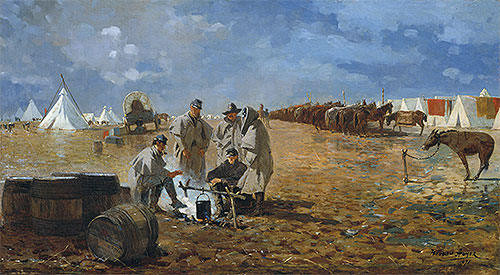 Rainy Day in Camp, 1871 | Winslow Homer