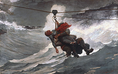 The Life Line, 1884 | Winslow Homer | Painting Reproduction