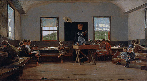 Die Dorfschule | Winslow Homer | Gemälde Reproduktion