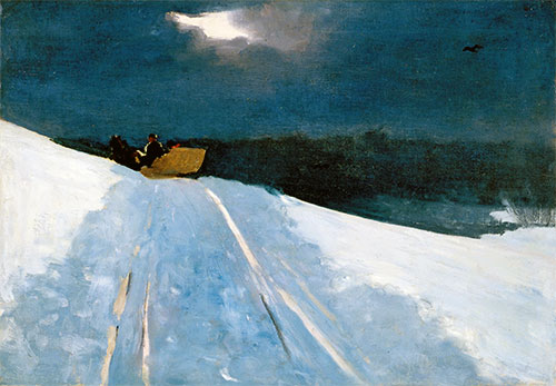 Sleigh Ride (Moonlight on the Snow), c.1890/95 | Winslow Homer | Gemälde Reproduktion