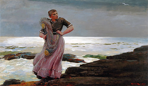 A Light on the Sea, 1897 by Winslow Homer | Painting Reproduction