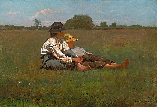 Boys in a Pasture, 1874 | Winslow Homer | Gemälde Reproduktion