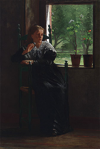 At the Window, 1872 by Winslow Homer | Painting Reproduction