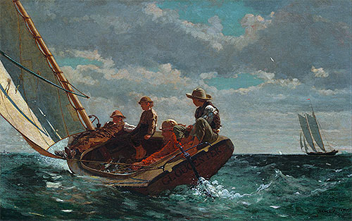 Breezing Up (A Fair Wind), c.1873/76 by Winslow Homer | Painting Reproduction