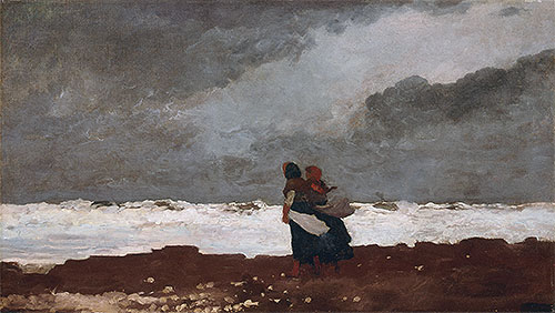 Two Figures by the Sea, 1882 | Winslow Homer | Painting Reproduction