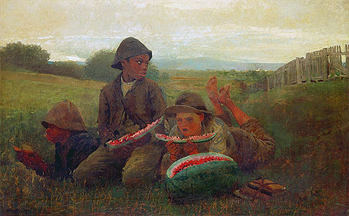 The Watermelon Boys, 1876 by Winslow Homer | Painting Reproduction