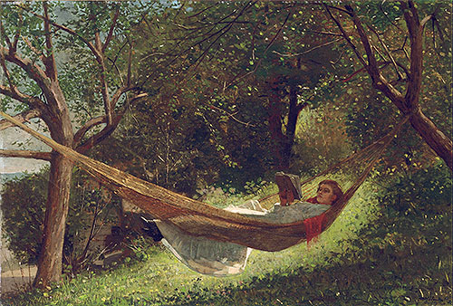 Girl in the Hammock, 1873 | Winslow Homer | Painting Reproduction