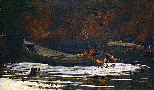 Hound and Hunter, 1892 by Winslow Homer | Painting Reproduction
