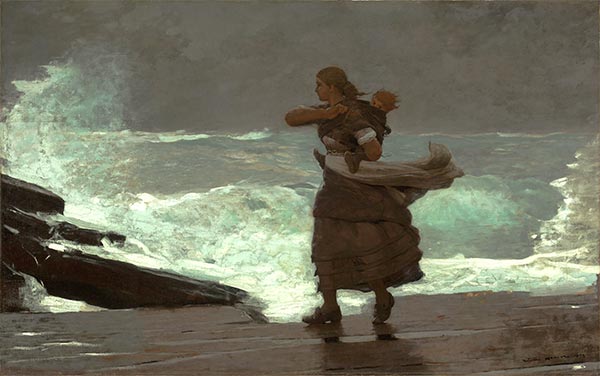 The Gale, c.1883/93 by Winslow Homer | Painting Reproduction