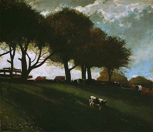 Twilight at Leeds, New York, 1876 by Winslow Homer | Painting Reproduction