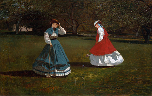 A Game of Croquet, 1866 | Winslow Homer | Gemälde Reproduktion