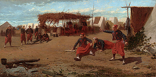 Pitching Quoits, 1865 by Winslow Homer | Painting Reproduction