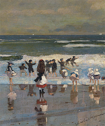 Beach Scene, c.1869 by Winslow Homer | Painting Reproduction