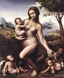 Leda und ihre Kinder, c.1508/13 von Leonardo da Vinci | Gemälde-Reproduktion
