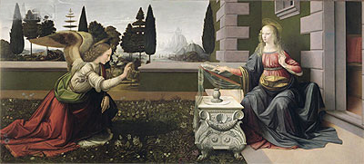 The Annunciation, c.1472/75 | Leonardo da Vinci | Painting Reproduction