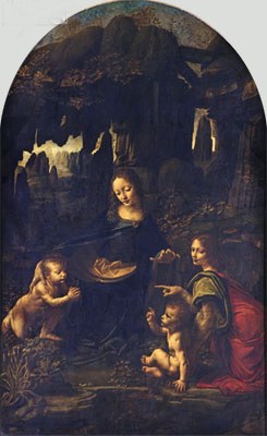 Die Felsgrottenmadonna, c.1483/86 | Leonardo da Vinci | Gemälde Reproduktion