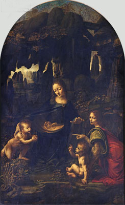 Die Felsgrottenmadonna | Leonardo da Vinci | Gemälde Reproduktion