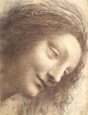 Kopf der Jungfrau, c.1508/12 | Leonardo da Vinci