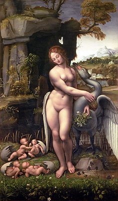 Leda und der Schwan | Leonardo da Vinci | Gemälde Reproduktion