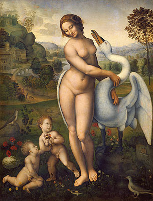 Leda und der Schwan | Leonardo da Vinci | Gemälde Reproduktion