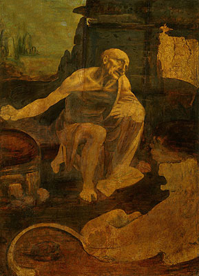 Saint Jerome in the Wilderness, c.1480 | Leonardo da Vinci | Gemälde Reproduktion
