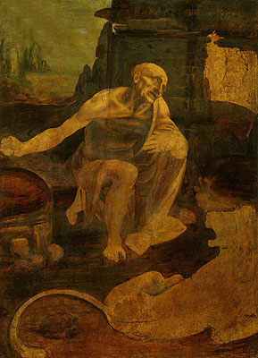 Der heilige Hieronymus in der Wildnis | Leonardo da Vinci | Gemälde Reproduktion