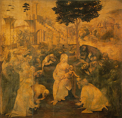 Anbetung der Könige | Leonardo da Vinci | Gemälde Reproduktion