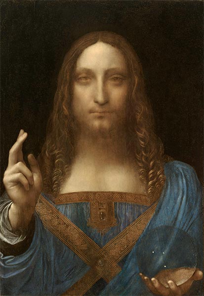 Salvator Mundi, c.1500 | Leonardo da Vinci | Gemälde Reproduktion