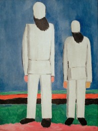 Two Male Figures, 1928 by Kazimir Malevich | Painting Reproduction