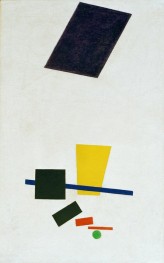 Suprematism: Painted realism of a footballer, 1915 by Kazimir Malevich | Painting Reproduction