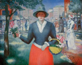 Flower girl, 1903 by Kazimir Malevich | Painting Reproduction