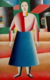 Girl in the Countryside, 1928 by Kazimir Malevich | Painting Reproduction