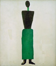 Suprematism, Female Figure, 1928 by Kazimir Malevich | Painting Reproduction