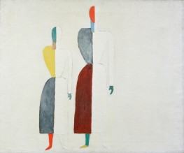 Suprematism. Two Female Figures, 1928 by Kazimir Malevich | Painting Reproduction