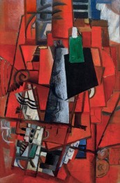 Lady at the Piano, 1913 by Kazimir Malevich | Painting Reproduction