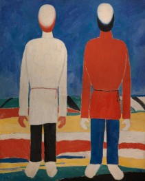 Two Male Figures, 1928 by Kazimir Malevich | Painting Reproduction
