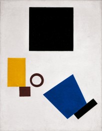 Selbstporträt in zwei Dimensionen, 1915 von Kazimir Malevich | Gemälde-Reproduktion