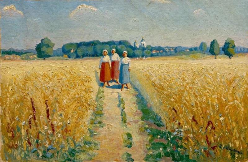 Three women on a path, 1928 | Kazimir Malevich