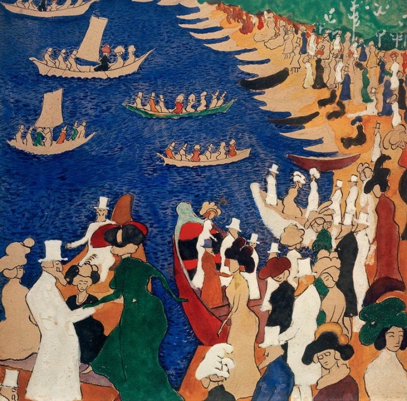 Society at Promenade, 1908 | Kazimir Malevich