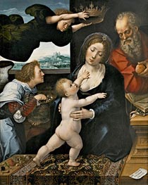The Holy Family, 1522 by Bernaert van Orley | Painting Reproduction